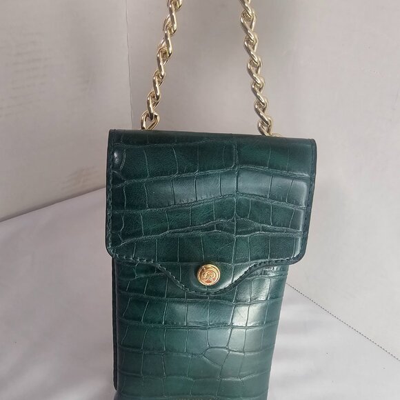 New Nine West Astoria Mini Crossbody small purse snap closure gold accent chain - Picture 6 of 11